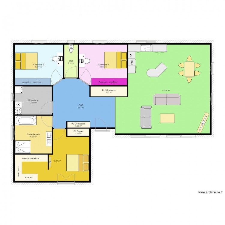 plan rdc modifié. Plan de 0 pièce et 0 m2