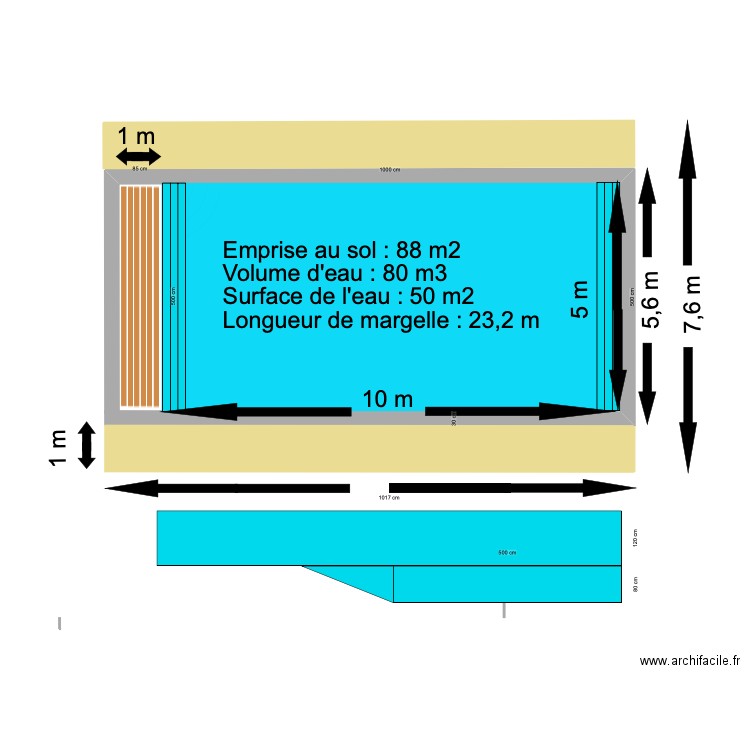 Plan piscine. Plan de 0 pièce et 0 m2
