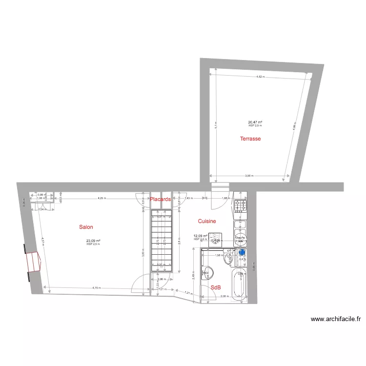 2 EME &Eacute;TAGE . Plan de 