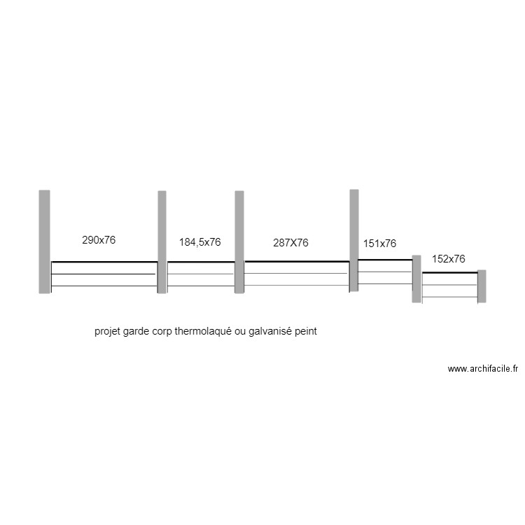 projet garde corp. Plan de 0 pièce et 0 m2