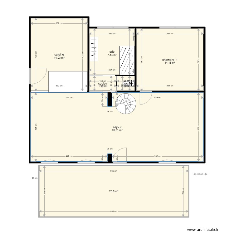 plan interieur apres travaux. Plan de 0 pièce et 0 m2