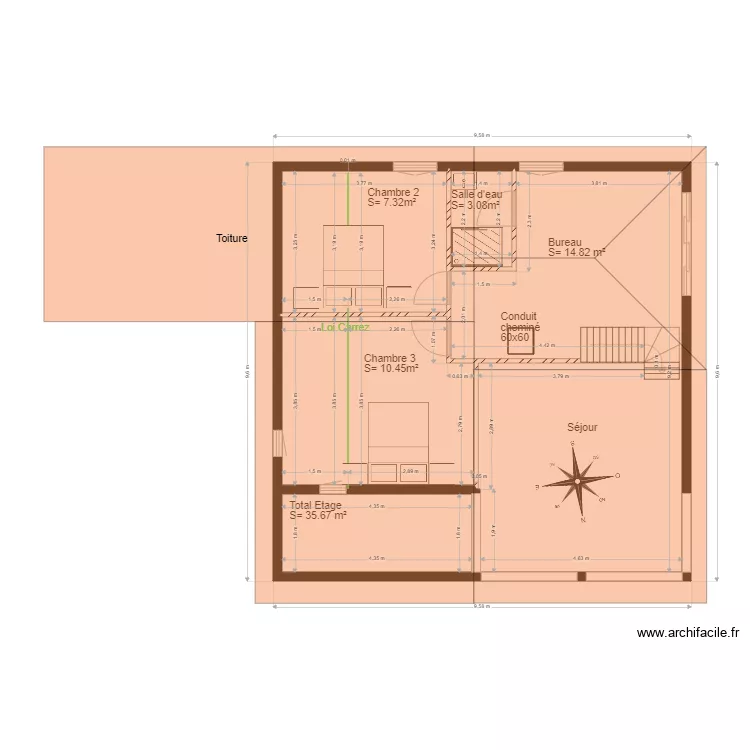 plan etage projet . Plan de 