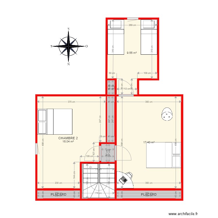 BI 1509 avec cote niveau 2. Plan de 0 pièce et 0 m2