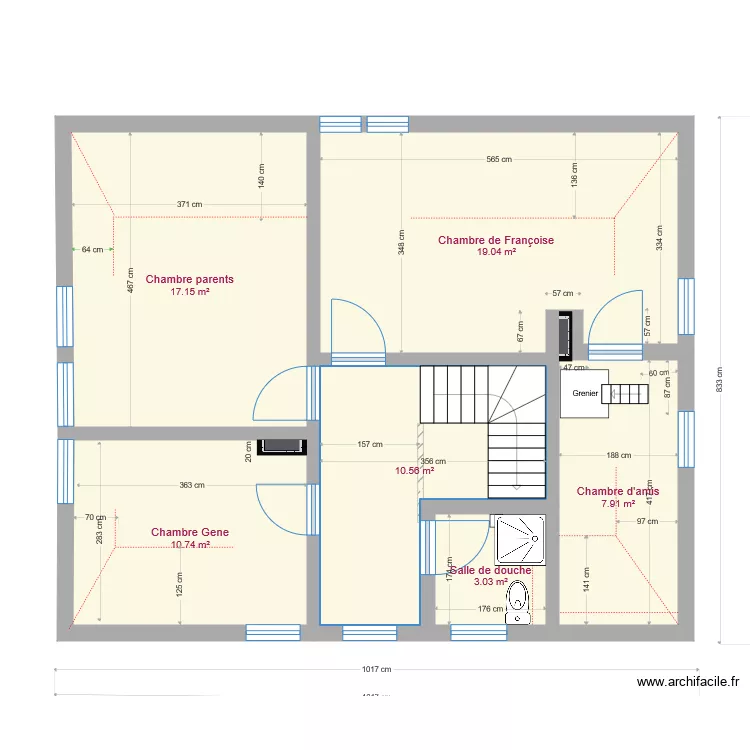 Premier &eacute;tage. Plan de 