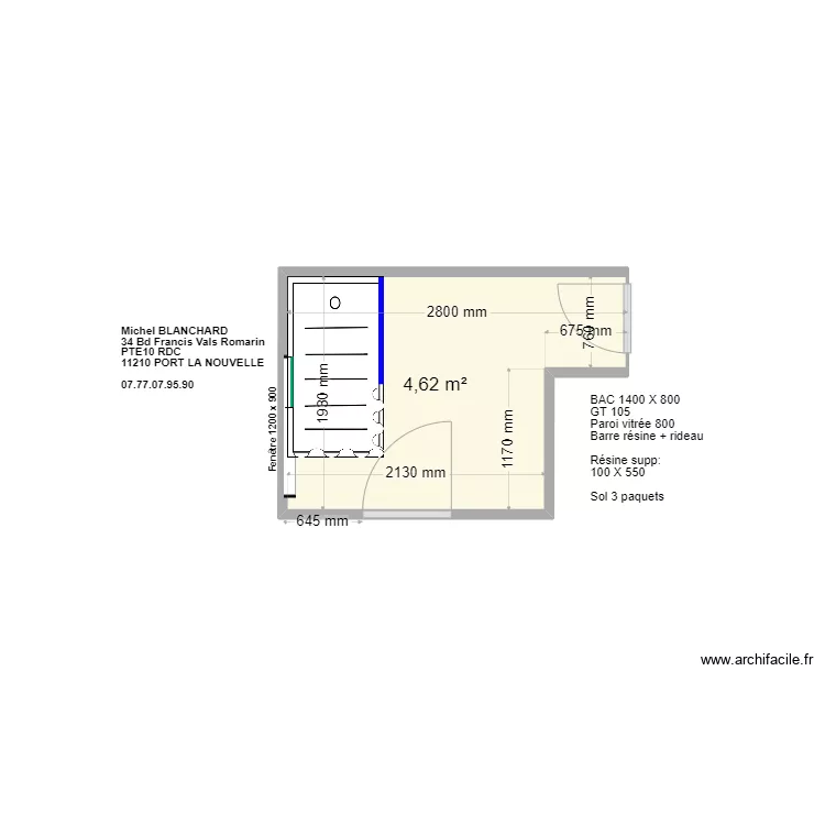 ALOGEA BLANCHARD. Plan de 