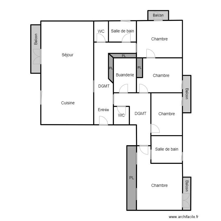  Lellouche. Plan de 0 pièce et 0 m2