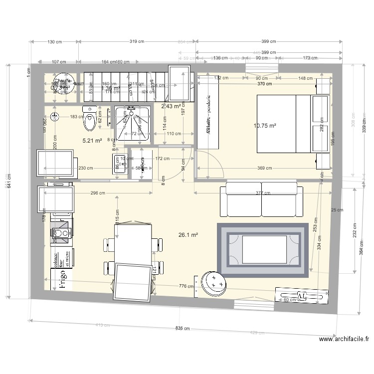 étage 2 projet v2. Plan de 0 pièce et 0 m2