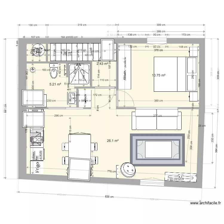 &eacute;tage 2 projet v2. Plan de 