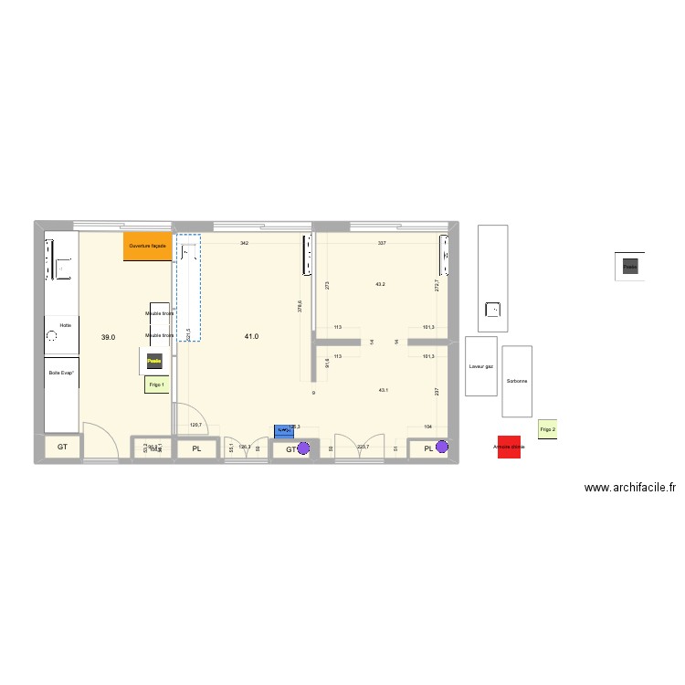 salle chimie3ieme. Plan de 0 pièce et 0 m2