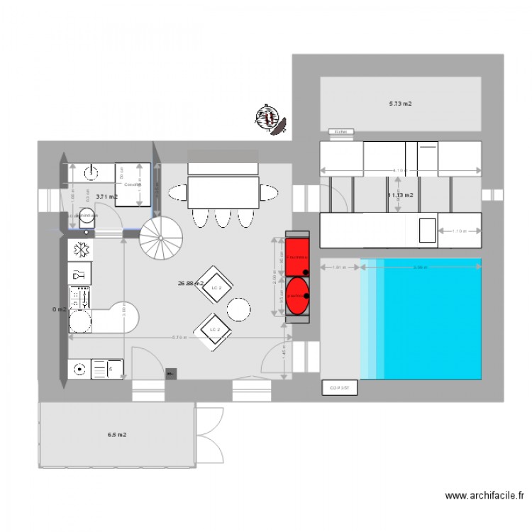 Brainstorming 8 V2 Porch. Plan de 0 pièce et 0 m2