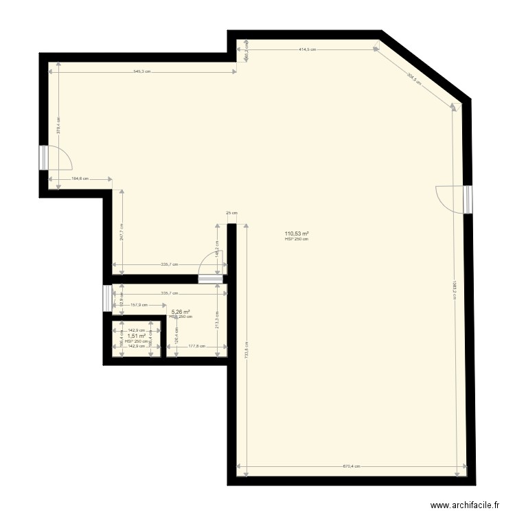 J S T SUPERETTE MAISON ALFORT. Plan de 3 pièces et 117 m2