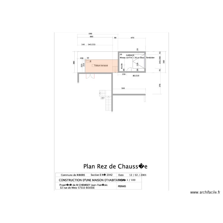 Garage exterieur pdf. Plan de 0 pièce et 0 m2