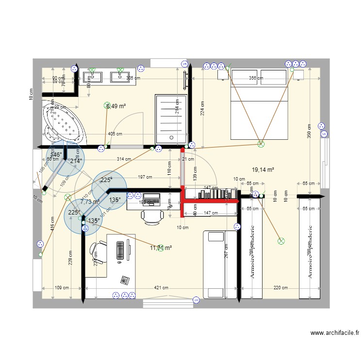 suite marmande elec 1. Plan de 4 pièces et 47 m2