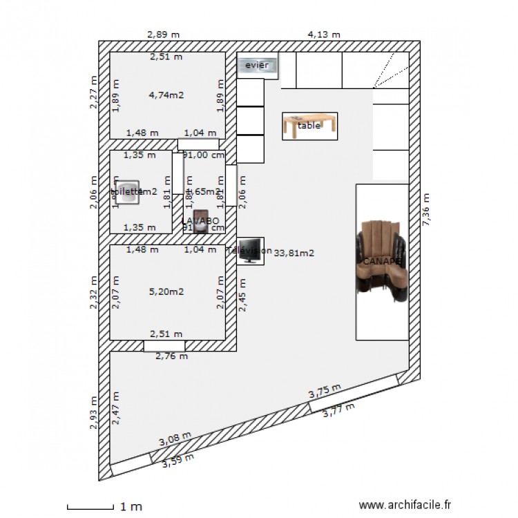 rdc alex. Plan de 0 pièce et 0 m2