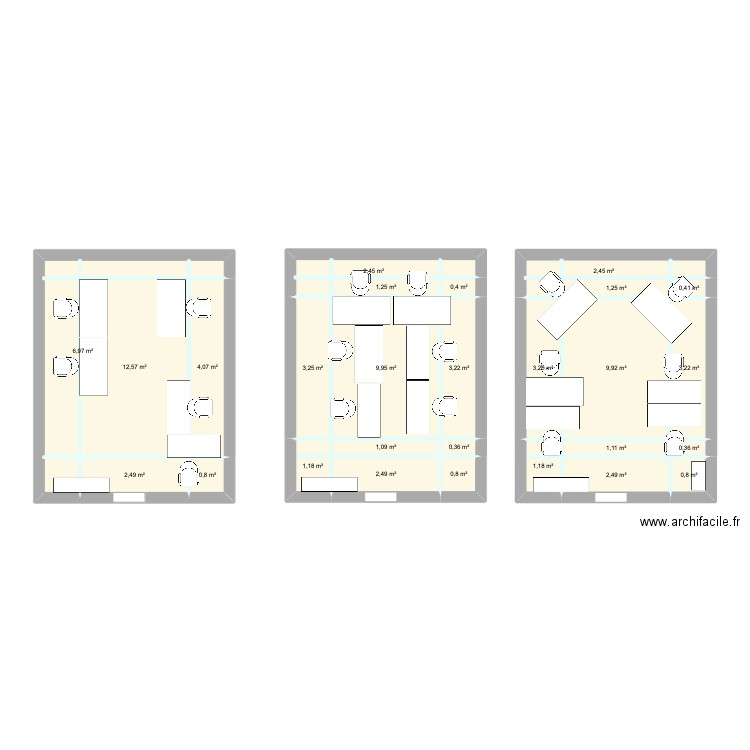 Bureaux. Plan de 0 pièce et 0 m2