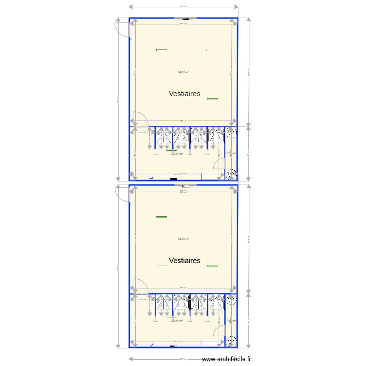 Balcaen Vestiaire et Douches phase Commune de Libramont. Plan de 0 pièce et 0 m2