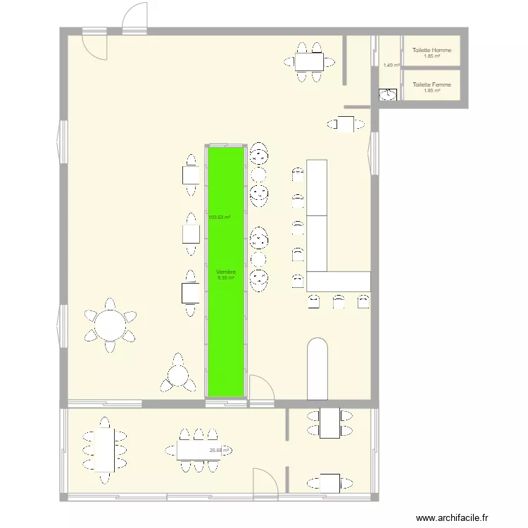 salle. Plan de salle. Plan de