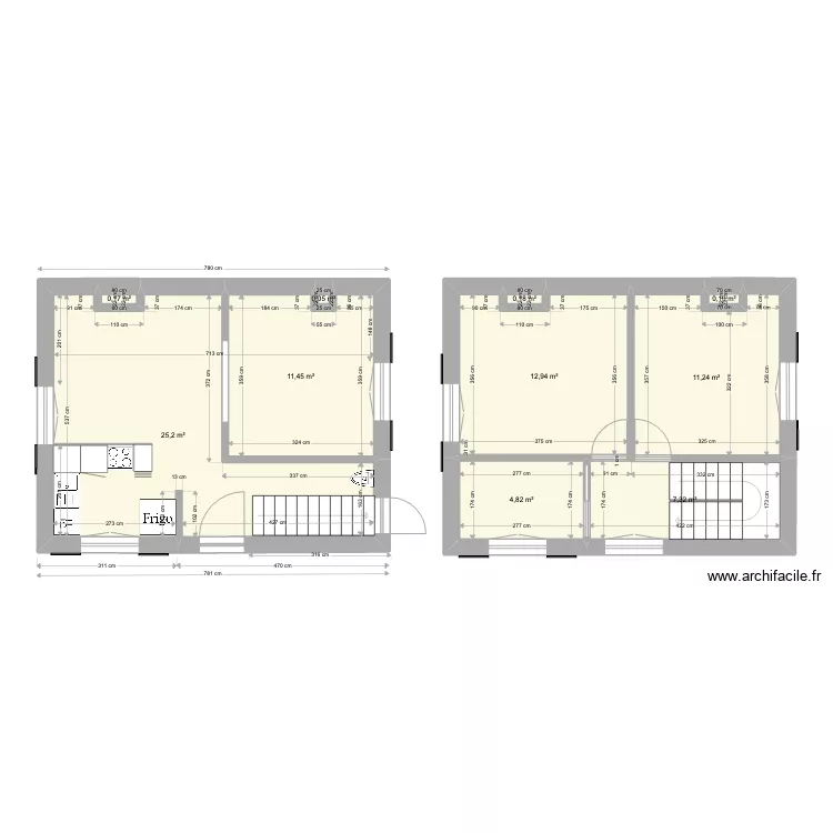 villa Lili existant. Plan de 