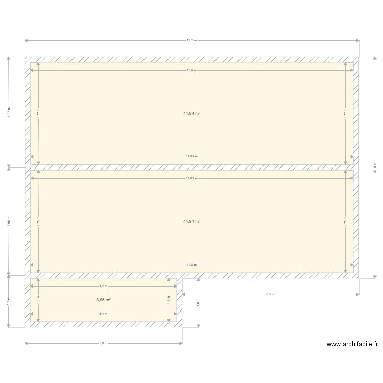 NALEPA. Plan de 3 pièces et 98 m2