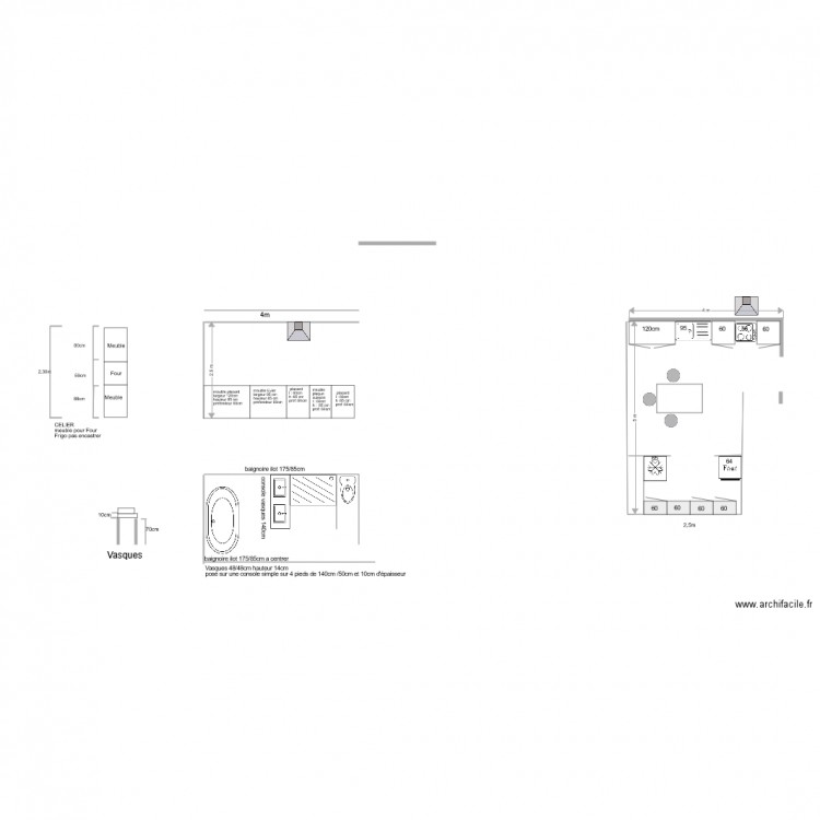 cuisine. Plan de 0 pièce et 0 m2