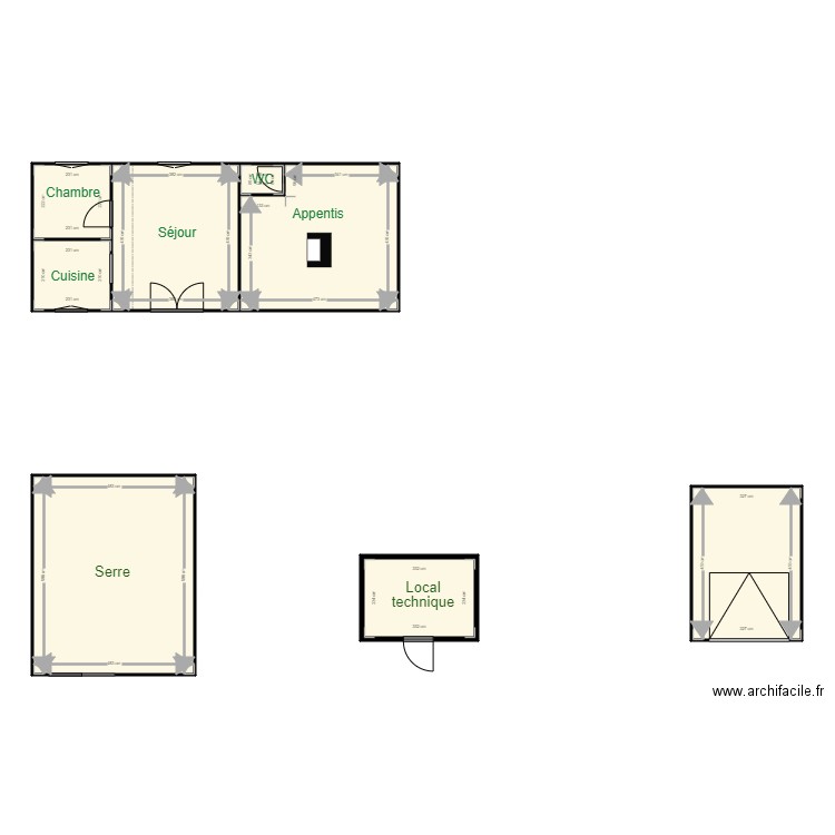 Chalet. Plan de 0 pièce et 0 m2