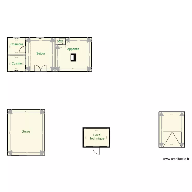 Chalet. Plan de 
