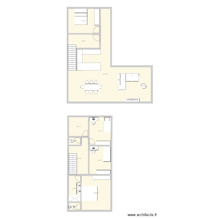 Maison principale Bain Boeuf. Plan de 0 pièce et 0 m2