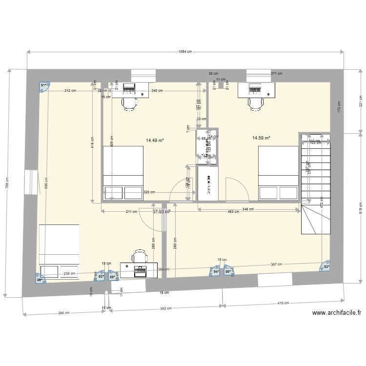 étage version2. Plan de 0 pièce et 0 m2