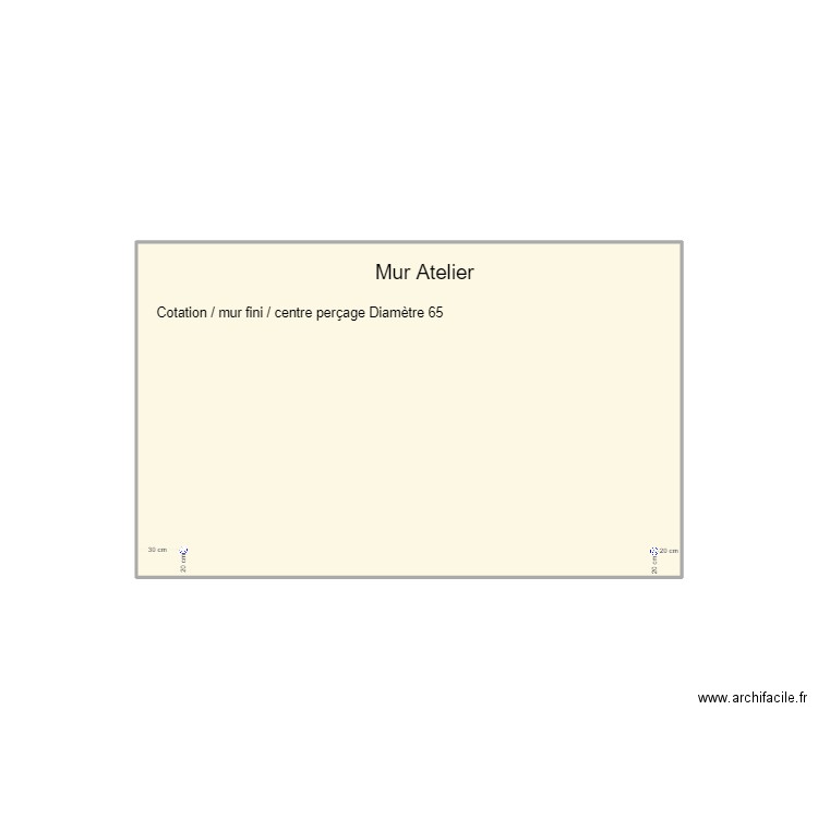 Mur atelier / position prises. Plan de 0 pièce et 0 m2