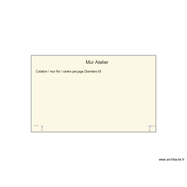 Mur atelier / position prises. Plan de 