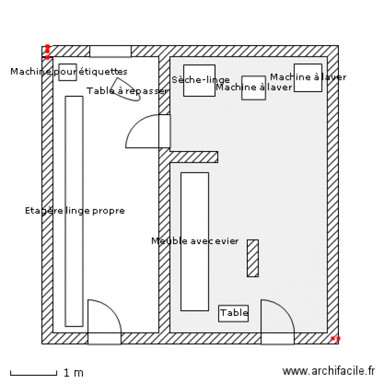 Buanderie EHPAD Smith. Plan de 0 pièce et 0 m2