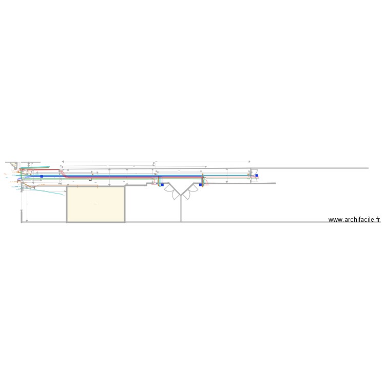Implantation des réseaux E 1 V. Plan de 0 pièce et 0 m2