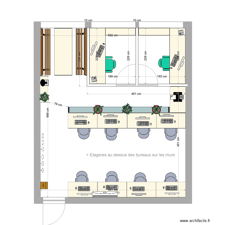 Bureau_final_3. Plan de 1 pièce et 40 m2
