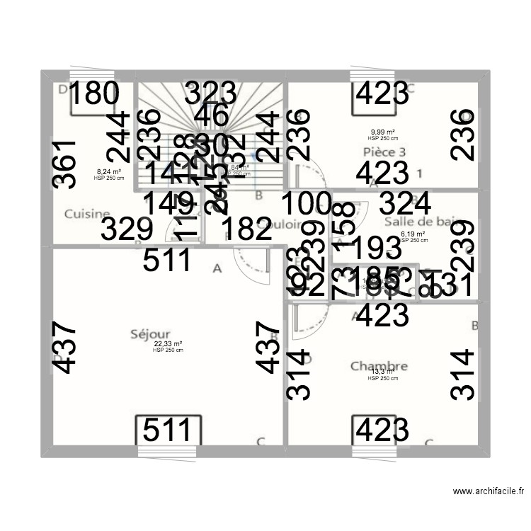 PLAN MODIFIÉ GOD RESIDENCE. Plan de 7 pièces et 73 m2