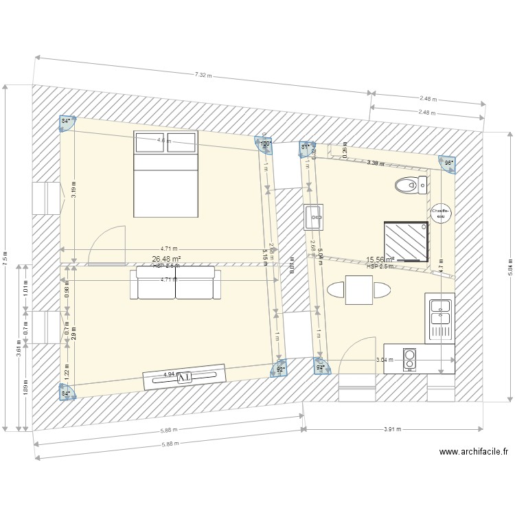 bat 1 r1 t2. Plan de 0 pièce et 0 m2