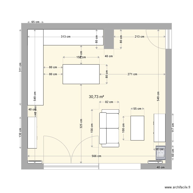 Cuisine angle 2. Plan de 0 pièce et 0 m2