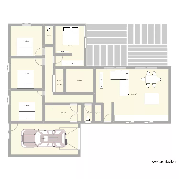 PLAN 3. Plan de 13 pièces et 148 m²