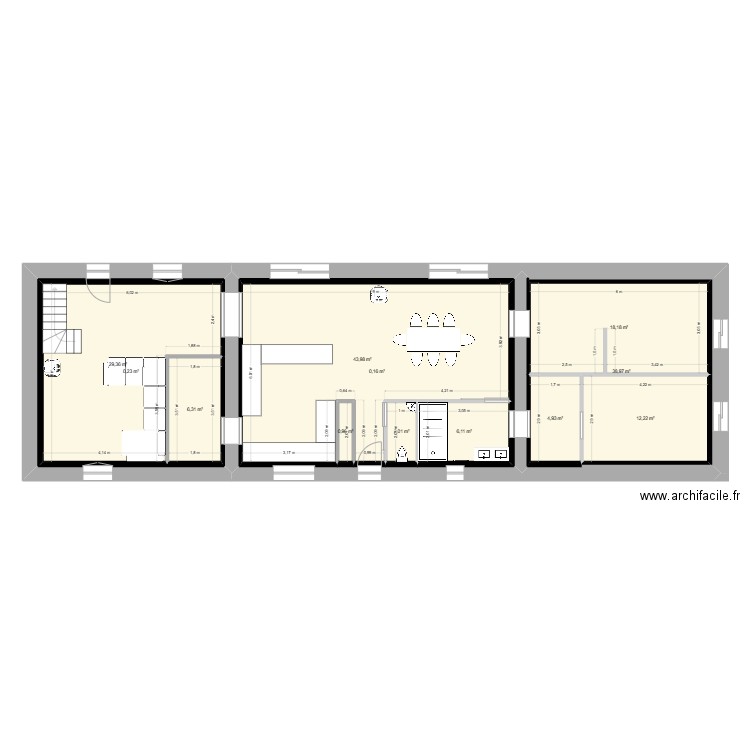 projet 3. Plan de 22 pièces et 452 m2