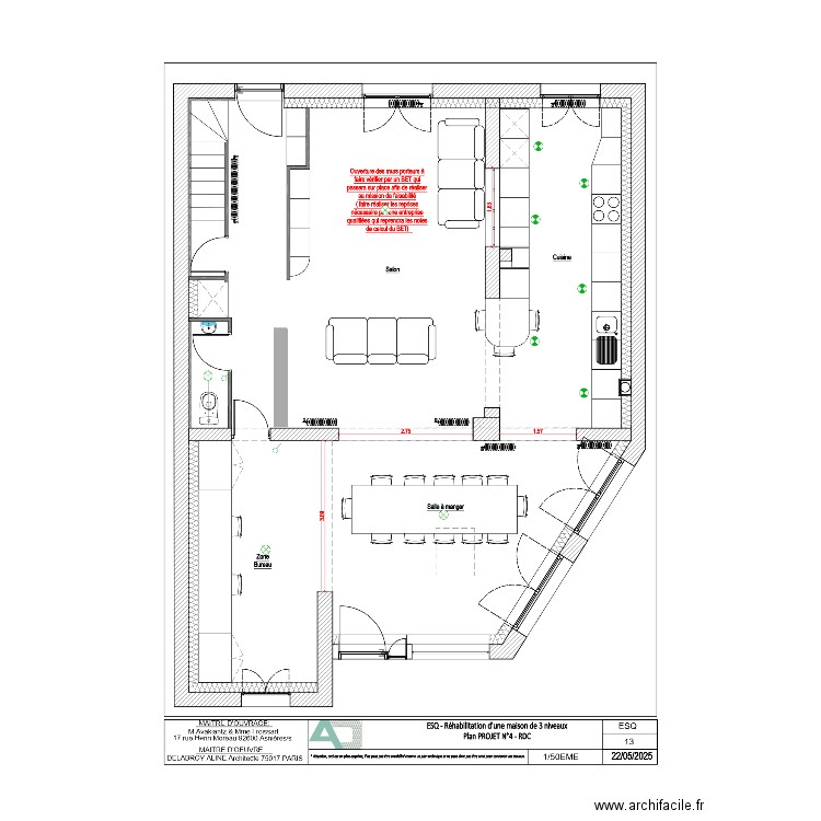 Henri Moreau RDC. Plan de 0 pièce et 0 m2