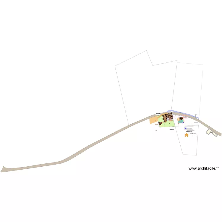 PC2 : PLAN DE MASSE PROJET. Plan de 1 pièce et 99 m²