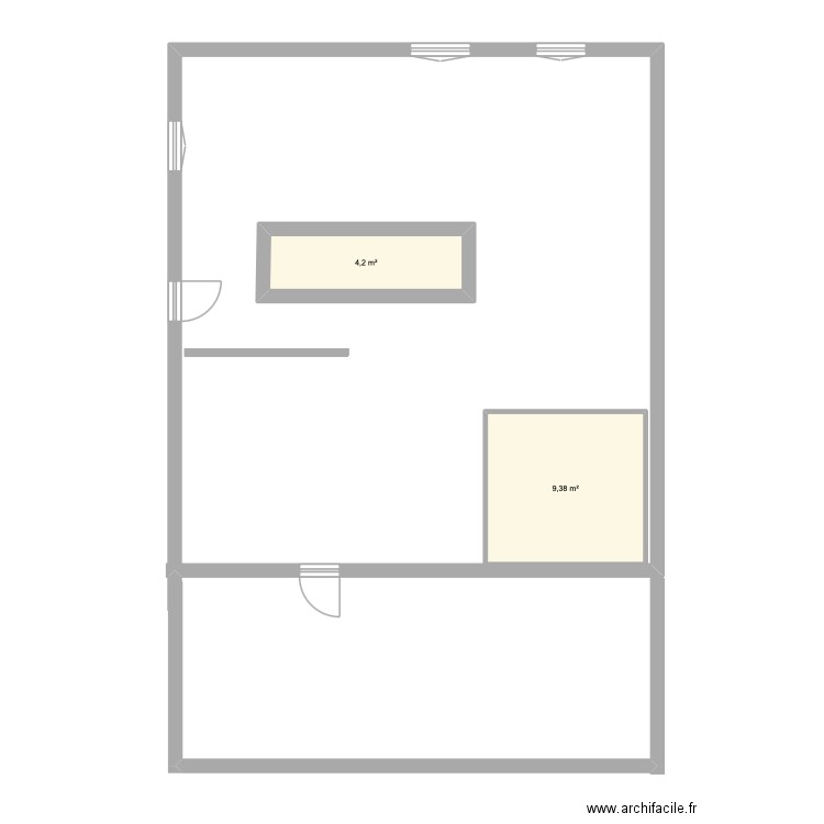 PROJET VITROLLES. Plan de 2 pièces et 14 m2