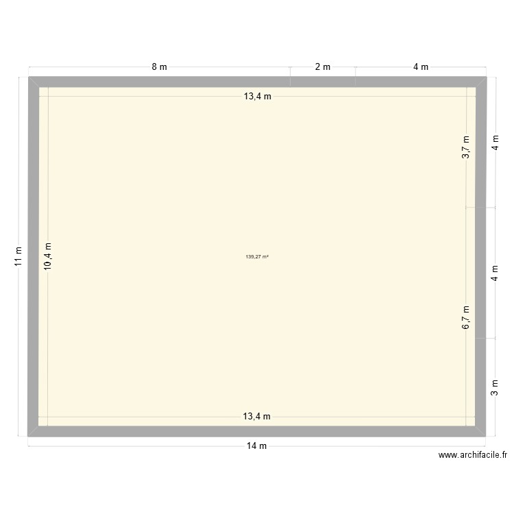 Plan1-Bonzom. Plan de 1 pièce et 139 m2
