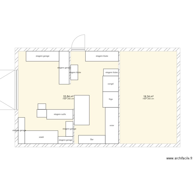 GARAGE. Plan de 0 pièce et 0 m2