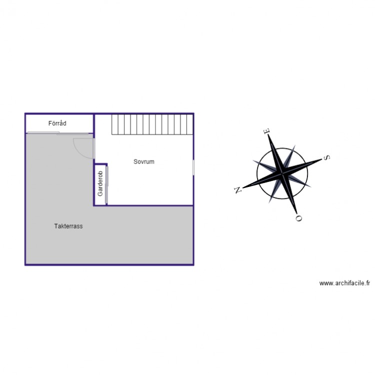 Planritning Serena II takterrass. Plan de 0 pièce et 0 m2