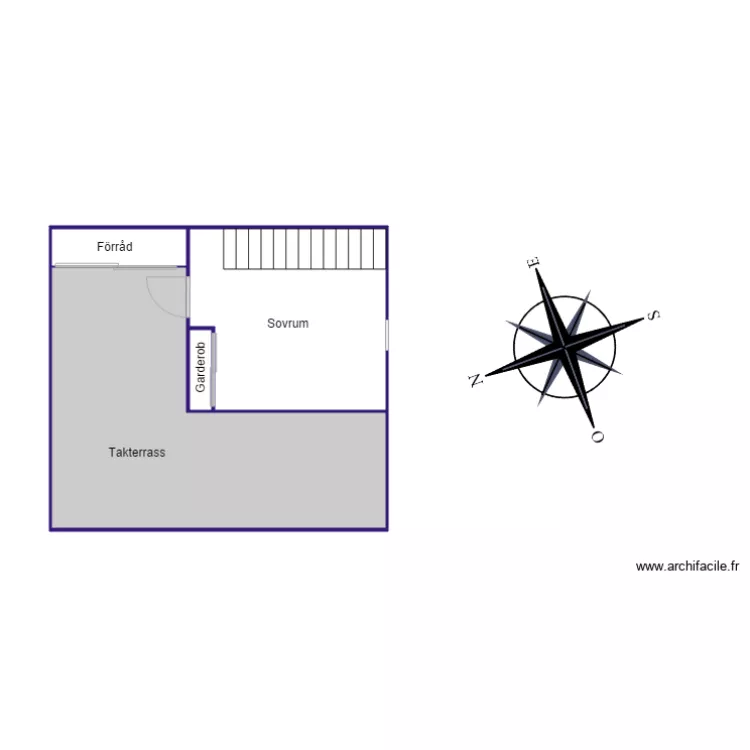 Planritning Serena II takterrass. Plan de Planritning Serena II takterrass. Plan de