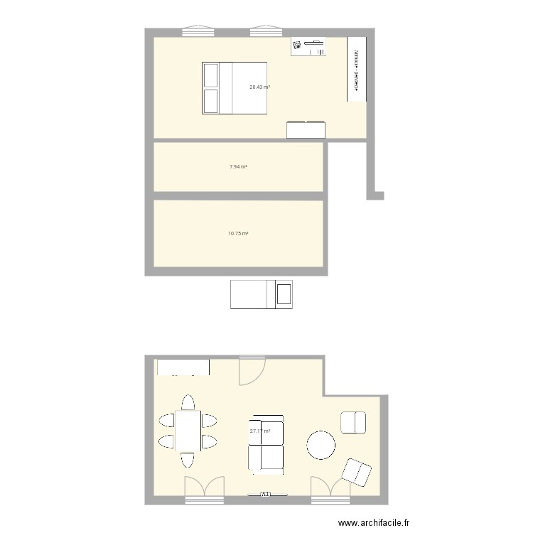 salon chambre2. Plan de 0 pièce et 0 m2