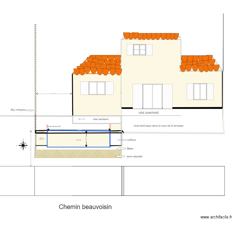 coupe piscine2. Plan de 0 pièce et 0 m2