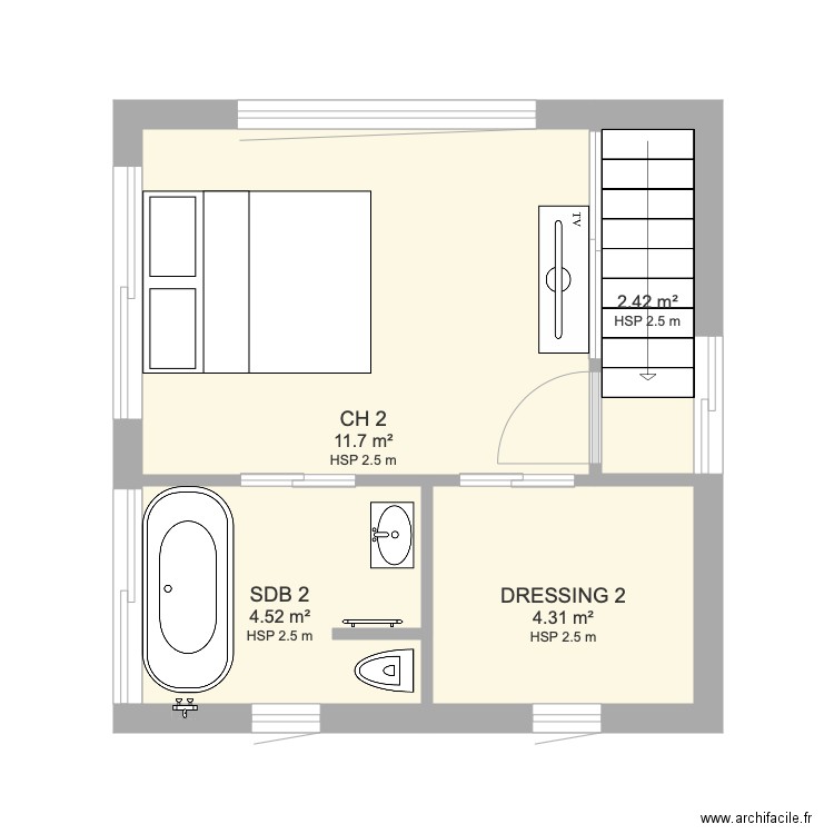 ETAGE V3 le bon . Plan de 0 pièce et 0 m2