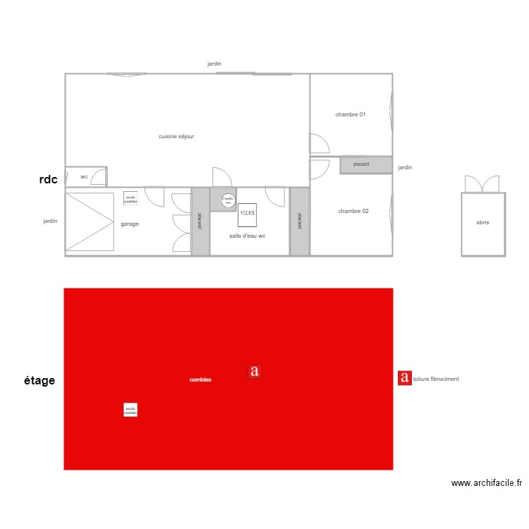 brossaud. Plan de 0 pièce et 0 m2