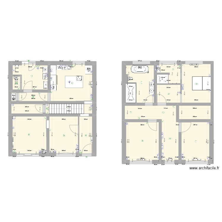 Plans maison avec plomberie. Plan de 0 pièce et 0 m2